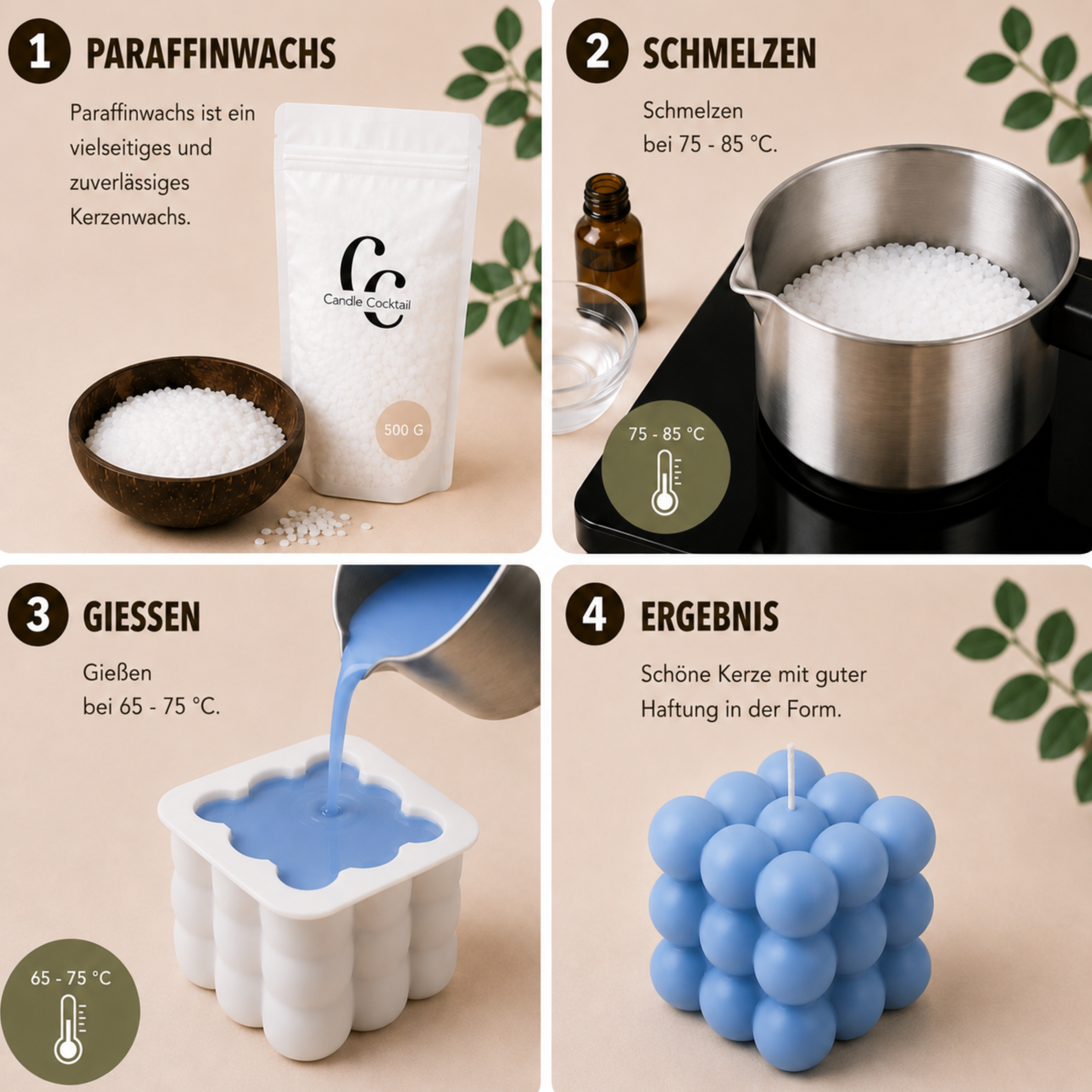 Paraffin | 2,5 KG  | Kerzenwachs | Candle Cocktail®