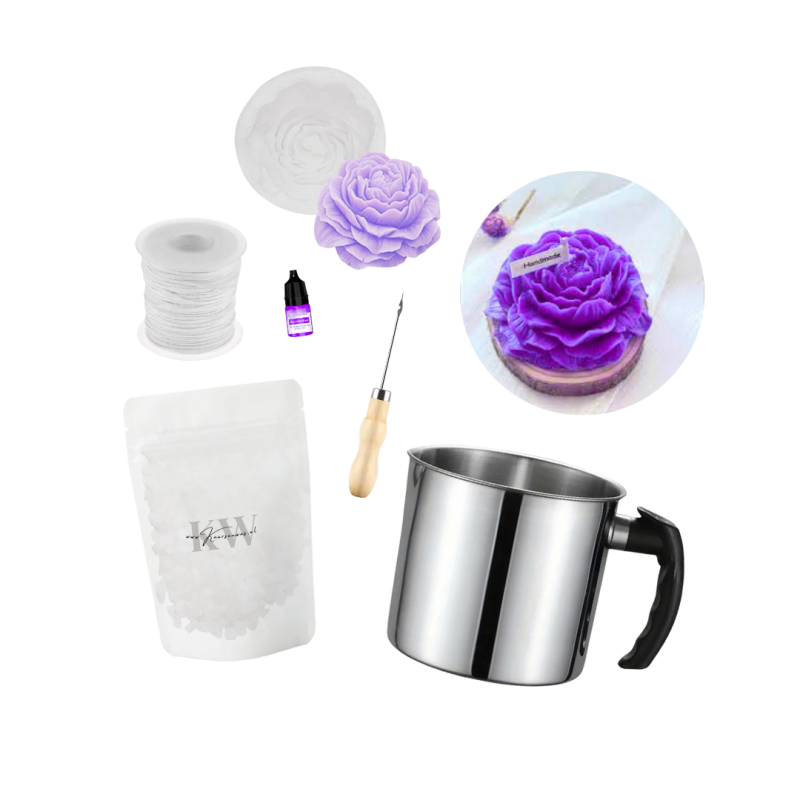 Selbst Kerzen machen | Lila Rose Kerze | M | Candle Cocktail®