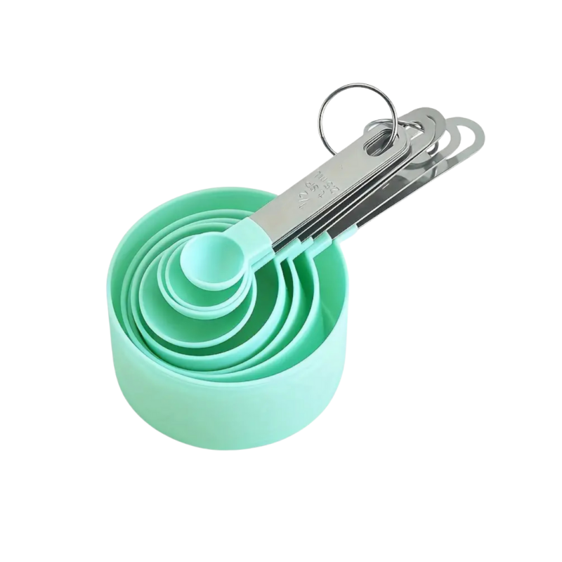 Stapelbare Messbecher | 8-teiliges Set | Aqua