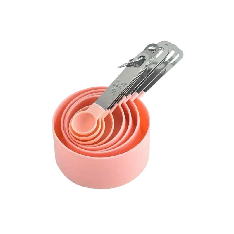 Stapelbare Messbecher | 8-teiliges Set | Rosa