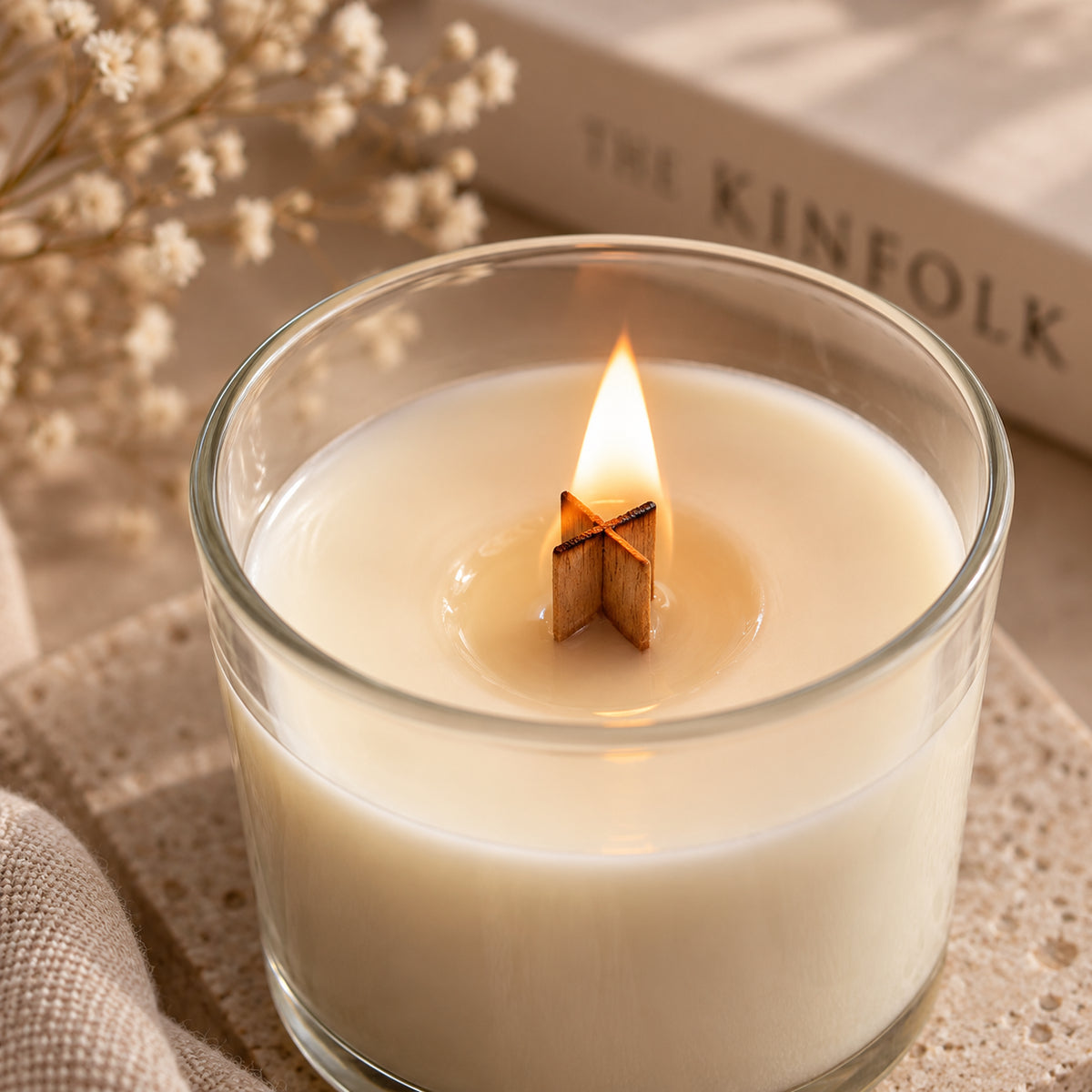 Holzdocht | X-Form | Inkl. Dochthalter | Candle Cocktail®