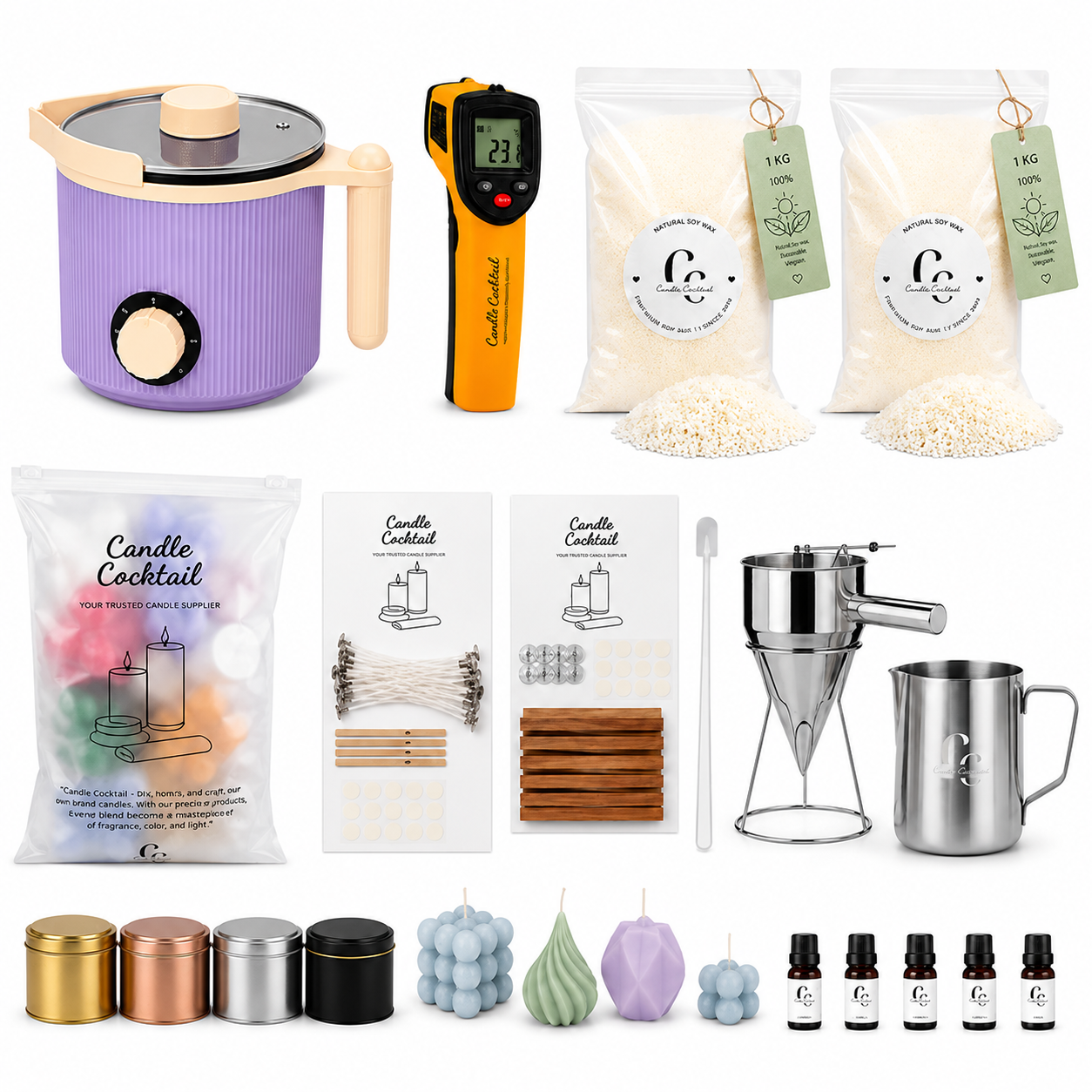 Kerzen selber machen XXXL-Set – Alle Materialien inklusive – Ultrapack